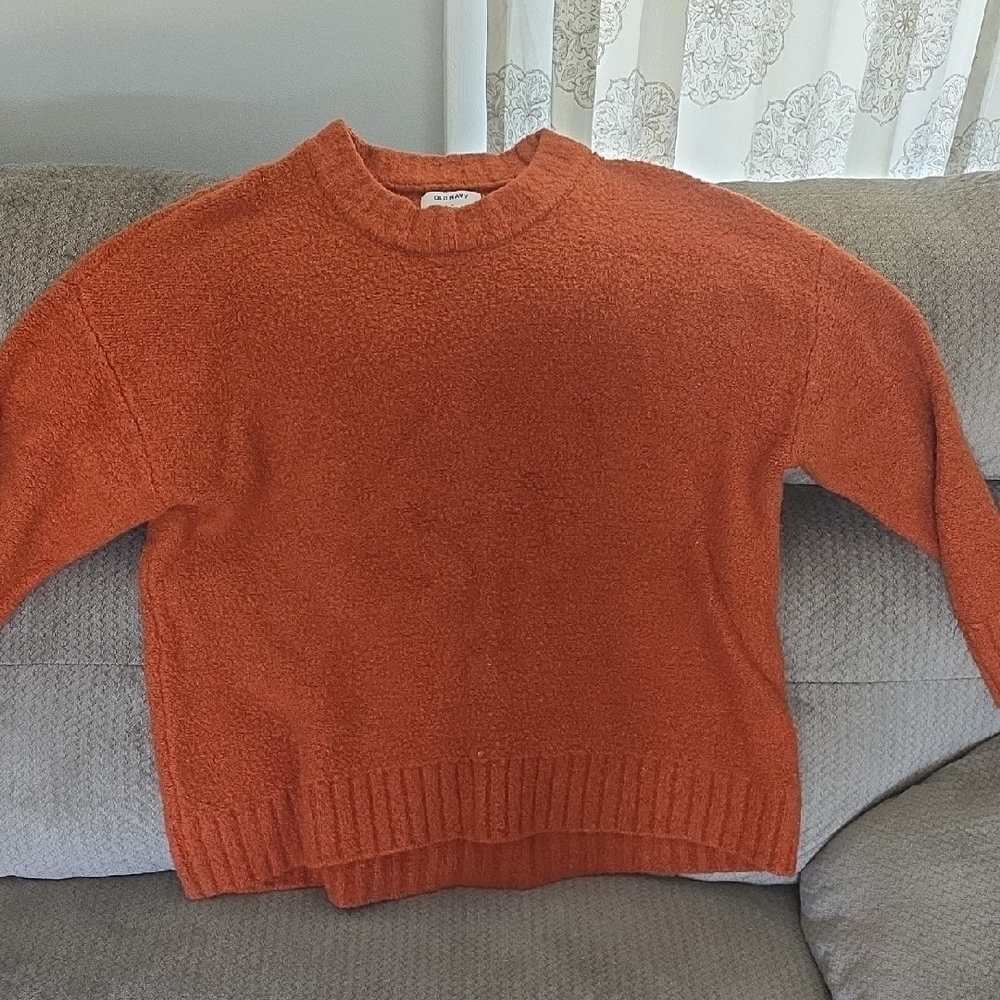 Old Navy Orange Crew Neck Sweater